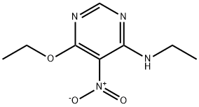 4-Pyrimidinamine,6-ethoxy-N-ethyl-5-nitro-(9CI) 结构式