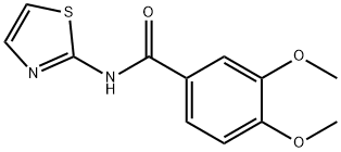 3,4-dimethoxy-N-(1,3-thiazol-2-yl)benzamide 结构式