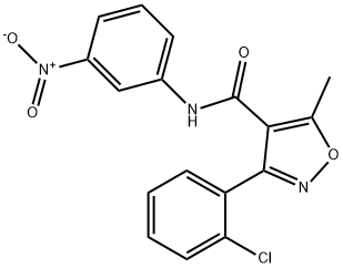 3-(2-chlorophenyl)-N-{3-nitrophenyl}-5-methyl-4-isoxazolecarboxamide 结构式