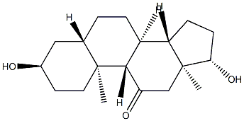 3α,17β-Dihydroxy-5α-androstan-11-one 结构式