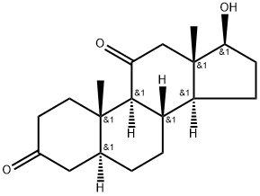 17BETA-羟基-5ALPHA-雄甾烷-3,11-二酮 结构式