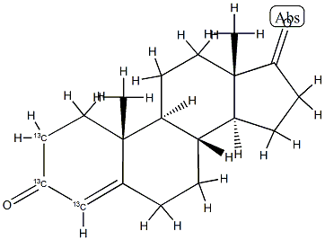 Androstene-3,17-dione-2,3,4-13C3 结构式