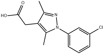 [1-(3-chlorophenyl)-3,5-dimethyl-1H-pyrazol-4-yl]acetic acid 结构式