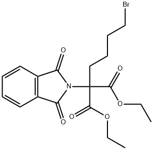 α-(4-Bromobutyl)-1,3-dioxo-2-isoindolinemalonic acid diethyl ester 结构式