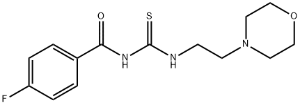 4-氟-N-((2-吗啉乙基)氨基硫代甲酰基)苯甲酰胺盐酸盐 结构式