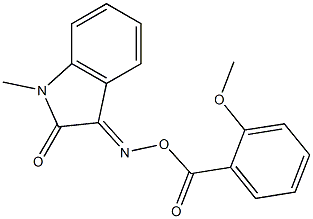 1-methyl-1H-indole-2,3-dione 3-[O-(2-methoxybenzoyl)oxime] 结构式