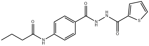 N-(4-{[2-(2-thienylcarbonyl)hydrazino]carbonyl}phenyl)butanamide 结构式