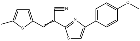 2-[4-(4-methoxyphenyl)-1,3-thiazol-2-yl]-3-(5-methyl-2-thienyl)acrylonitrile 结构式