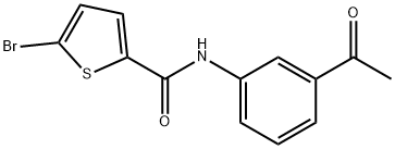 N-(3-acetylphenyl)-5-bromothiophene-2-carboxamide 结构式