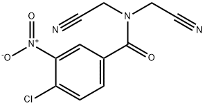 4-chloro-N,N-bis(cyanomethyl)-3-nitrobenzamide 结构式