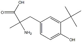 3-tert-Butyl-4-hydroxy-α-methyl-α-aminobenzenepropionic acid 结构式