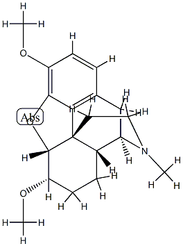 4,5α-Epoxy-3,6-dimethoxy-17-methylmorphinan 结构式