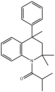 1-isobutyryl-2,2,4-trimethyl-4-phenyl-1,2,3,4-tetrahydroquinoline 结构式