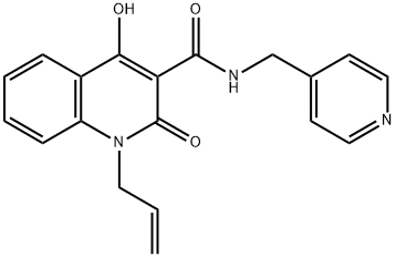 1-allyl-4-hydroxy-2-oxo-N-(4-pyridinylmethyl)-1,2-dihydro-3-quinolinecarboxamide 结构式