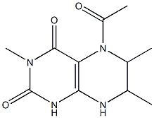 Lumazine,  5-acetyl-5,6,7,8-tetrahydro-3,6,7-trimethyl-  (8CI) 结构式