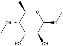 Methyl 4-O-methyl-6-deoxy-β-D-altropyranoside 结构式