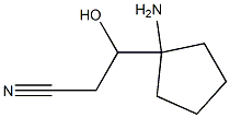 Cyclopentanepropanenitrile,  1-amino--bta--hydroxy- 结构式