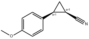 Cyclopropanecarbonitrile, 2-(4-methoxyphenyl)-, (1R,2S)-rel- (9CI) 结构式