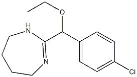 4,5,6,7-Tetrahydro-2-(p-chloro-α-ethoxybenzyl)-1H-1,3-diazepine 结构式