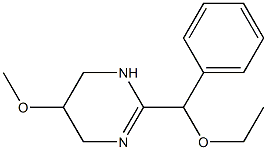 3,4,5,6-Tetrahydro-2-(α-ethoxybenzyl)-5-methoxypyrimidine 结构式