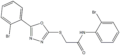 N-(2-bromophenyl)-2-{[5-(2-bromophenyl)-1,3,4-oxadiazol-2-yl]sulfanyl}acetamide 结构式