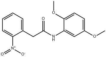 N-(2,5-dimethoxyphenyl)-2-{2-nitrophenyl}acetamide 结构式
