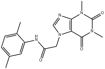 2-(1,3-dimethyl-2,6-dioxo-1,2,3,6-tetrahydro-7H-purin-7-yl)-N-(2,5-dimethylphenyl)acetamide 结构式