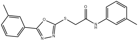 N-(3-methylphenyl)-2-{[5-(3-methylphenyl)-1,3,4-oxadiazol-2-yl]sulfanyl}acetamide 结构式