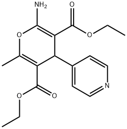 diethyl 2-amino-6-methyl-4-pyridin-4-yl-4H-pyran-3,5-dicarboxylate 结构式