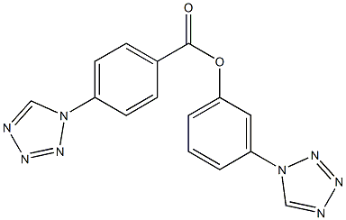 3-(1H-tetraazol-1-yl)phenyl 4-(1H-tetraazol-1-yl)benzoate 结构式