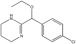 3,4,5,6-Tetrahydro-2-(4-chloro-α-ethoxybenzyl)pyrimidine 结构式