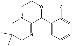 3,4,5,6-Tetrahydro-2-(2-chloro-α-ethoxybenzyl)-5,5-dimethylpyrimidine 结构式