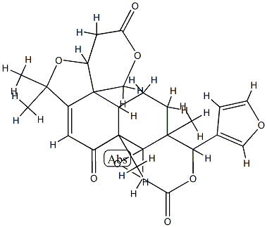 5,6-Didehydrolimonoic acid 3,19:16,17-dilactone 结构式