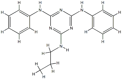 N~2~,N~4~-diphenyl-N~6~-propyl-1,3,5-triazine-2,4,6-triamine 结构式