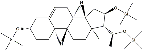 (20S)-3β,16α,20-Tris(trimethylsiloxy)pregn-5-ene 结构式