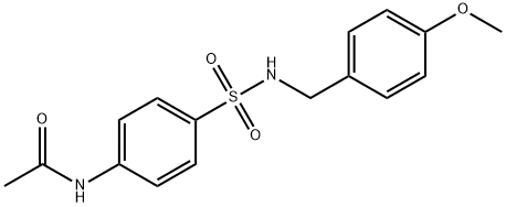 4-(4-甲氧基苄基磺酰胺)乙酰苯胺 结构式