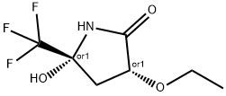 2-Pyrrolidinone,3-ethoxy-5-hydroxy-5-(trifluoromethyl)-,(3R,5R)-rel-(9CI) 结构式