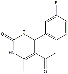 2(1H)-Pyrimidinone,5-acetyl-4-(3-fluorophenyl)-3,4-dihydro-6-methyl-(9CI) 结构式