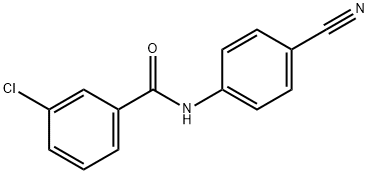 3-chloro-N-(4-cyanophenyl)benzamide 结构式