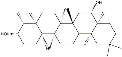 D:A-Friedooleanane-3β,16β-diol 结构式