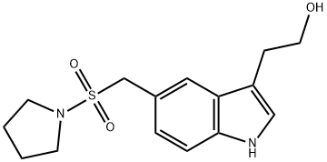 1H-Indole-3-ethanol, 5-[(1-pyrrolidinylsulfonyl)methyl]- 结构式