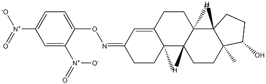 17β-Hydroxyandrost-4-en-3-one O-(2,4-dinitrophenyl)oxime 结构式