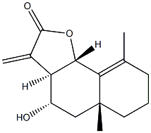 (3aR)-3aβ,4,5,5a,6,7,8,9bα-Octahydro-4β-hydroxy-5aα,9-dimethyl-3-methylenenaphtho[1,2-b]furan-2(3H)-one 结构式