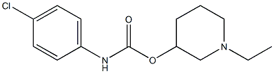 1-Ethyl-3-piperidinyl=p-chlorophenylcarbamate 结构式