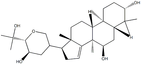 (13α,17α,20S,23R,24R)-21,24-Epoxy-4,4,8-trimethyl-5α-cholest-14-ene-3α,7α,23,25-tetrol 结构式