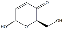 (2R)-2β-Hydroxy-6β-(hydroxymethyl)-5,6-dihydro-2H-pyran-5-one 结构式