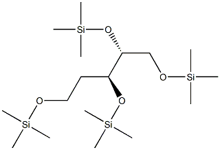 1-O,3-O,4-O,5-O-Tetrakis(trimethylsilyl)-2-deoxy-D-erythro-pentitol 结构式