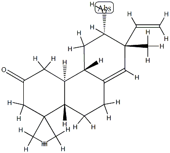 (4aR)-7α-Vinyl-1,4,4a,4bβ,5,6,7,9,10,10aβ-decahydro-6α-hydroxy-1,1,7-trimethylphenanthren-3(2H)-one 结构式