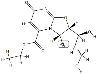 2,2'-anhydro-1-(beta-D-arabinofuranosyl)orotic acid ethyl ester 结构式