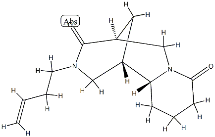 (1S,11aβ)-3-(3-Butenyl)-1β,5β-methano-5,6,9,10,11,11a-hexahydro-2H-pyrido[1,2-a][1,5]diazocine-4,8(1H,3H)-dione 结构式